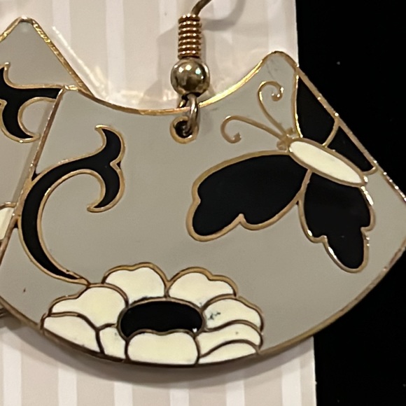 Vintage Samuel Huang abstract dangle earrings - Picture 2 of 3